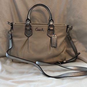 Coach cream handbag